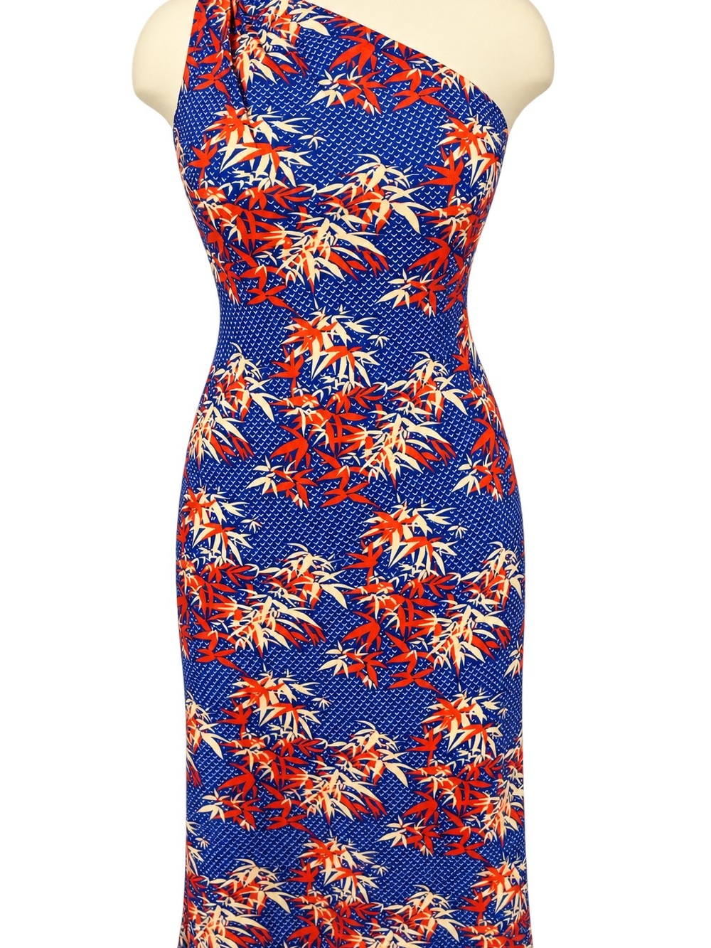 1950s Hawaiian sarong or wiggle dress unbranded silk fabric